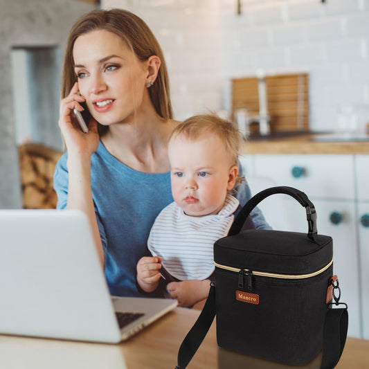Mancro Breastmilk Cooler Bag with Ice Pack