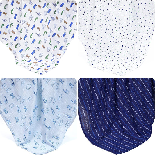 David’s Kids Muslin Swaddle Blankets – 4 Pack