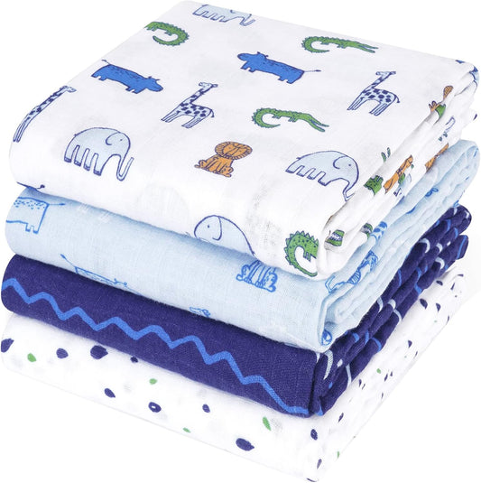 David’s Kids Muslin Swaddle Blankets – 4 Pack