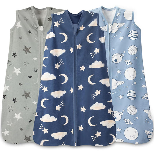 Baby Cotton Sleep Sacks – 3 Pack